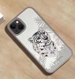 Luxury Santa Barbara Polo Club White Leopard Leather Back Case for iPhone 15 Pro Max